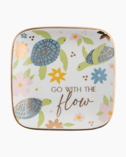 Flora Square Trinket Tray Small Turtle